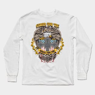 'Stand for the Flag Kneel for the Cross' Christians Long Sleeve T-Shirt